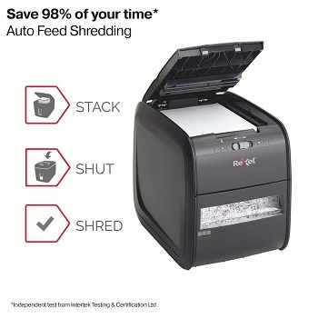 Rexel Auto+ Cross-Cutaper Credit Card Shredder